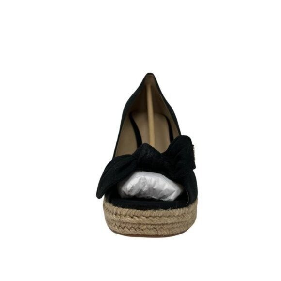 Tory Burch Black Platform Espadrille Wedges 11M NEW - Picture 6 of 8